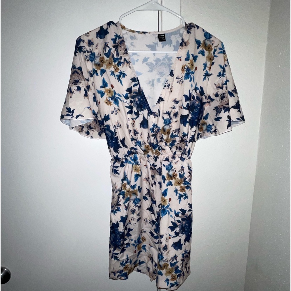Floral shorts romper